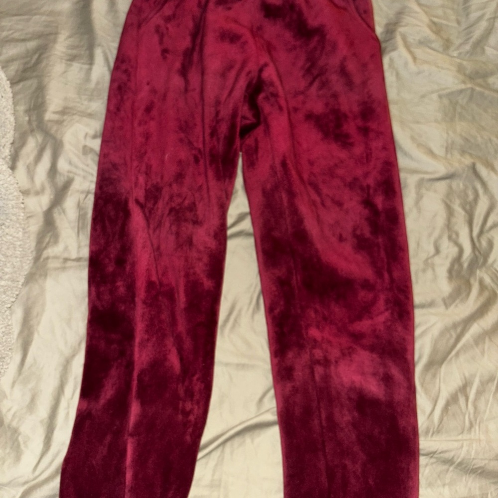 Velvet Pants in Rich Burgundy